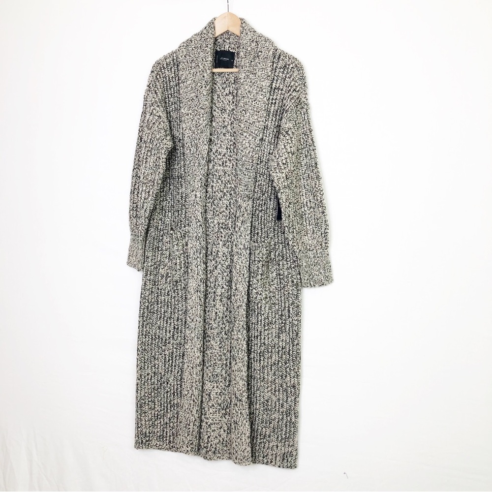 Lucky Brand Black and Cream Marled Knit Cardigan - Picture 11 of 14